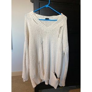 Medium, never worn Zara distressed sweater